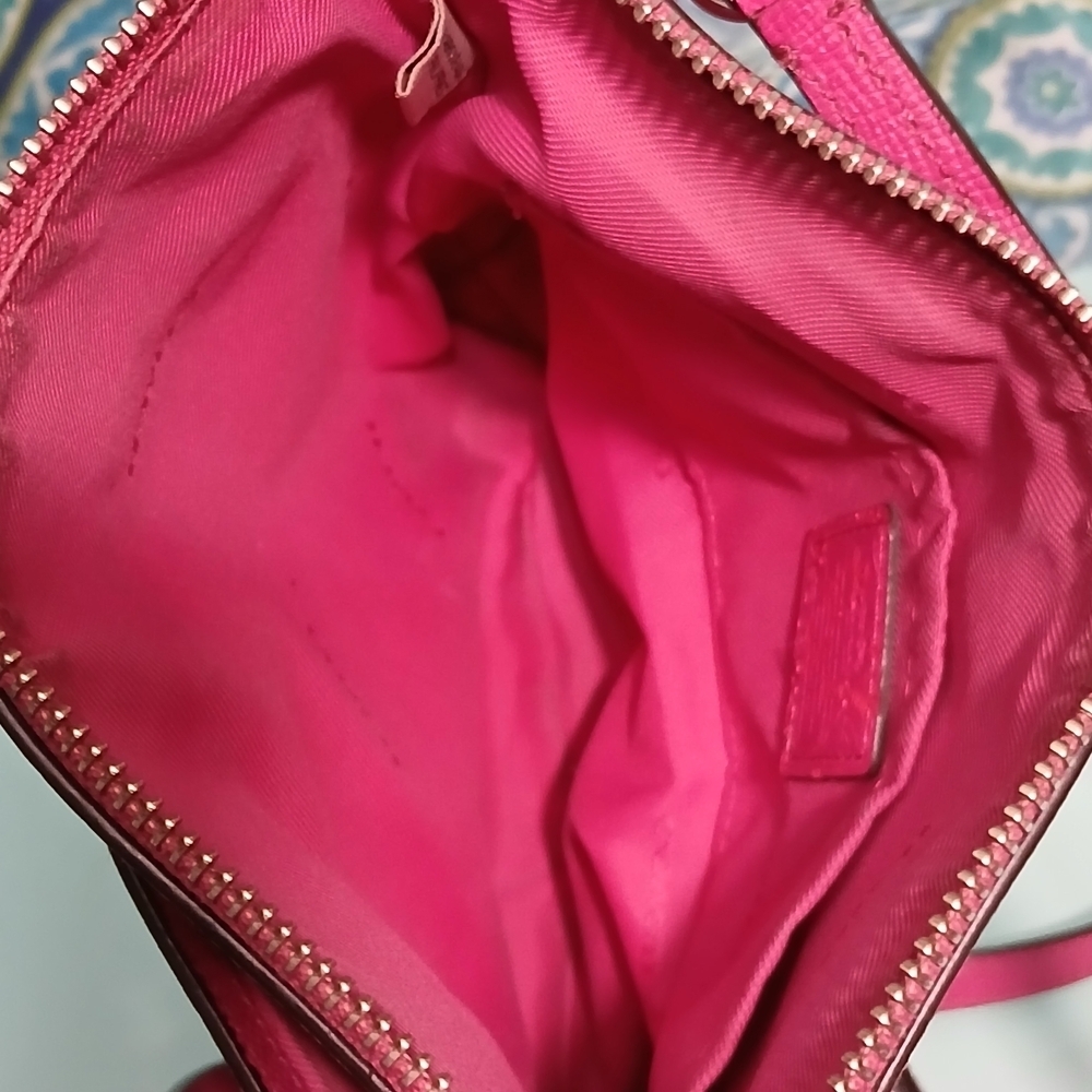 Coach Kitt Messenger Bag - Pink Pebbled Leather - Picture 11 of 15